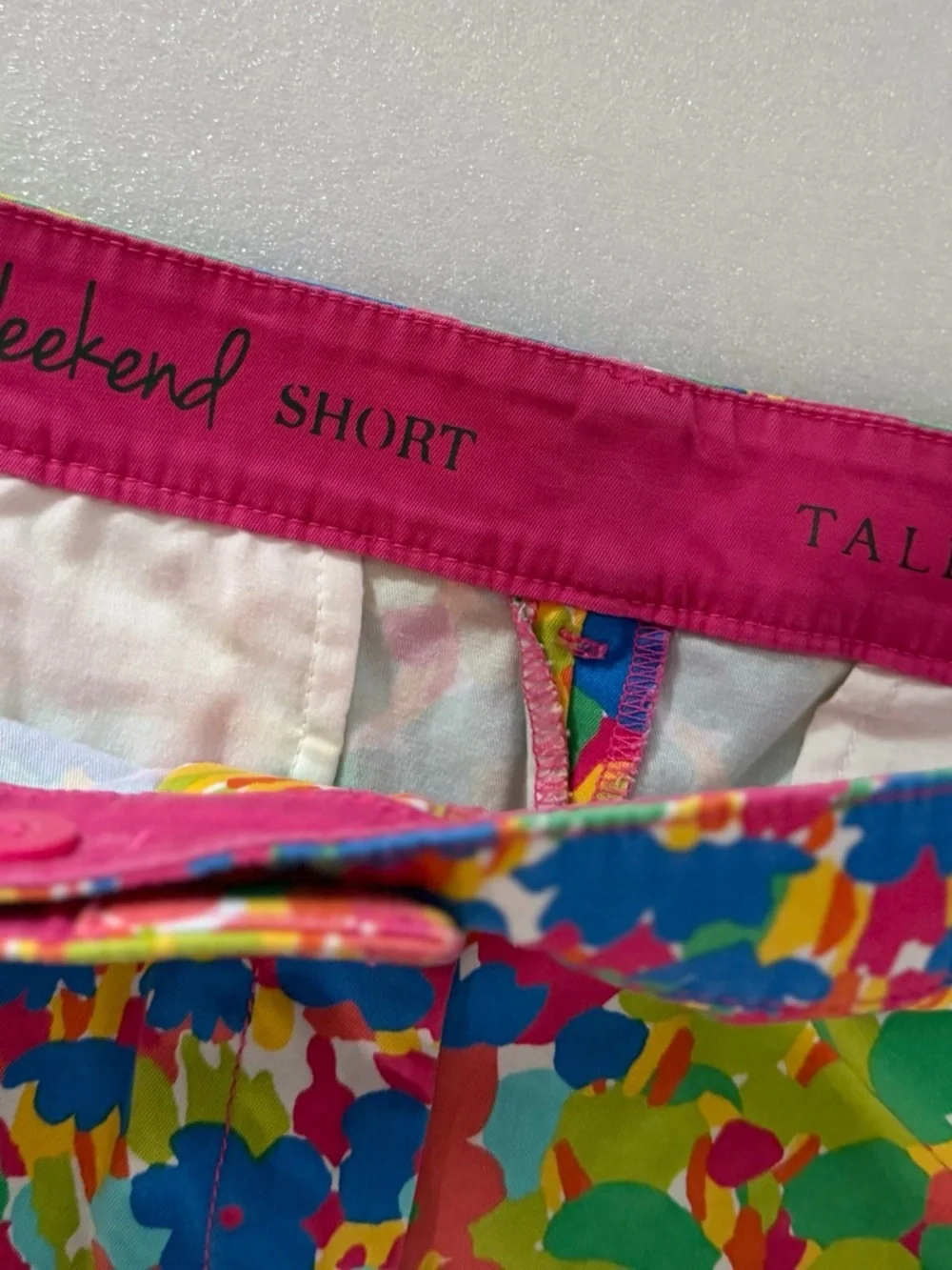 Talbots Weekend Floral Shorts 16P Bright Multicolor Summer Beachy Stretch Cute